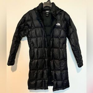 The North Face 600 Down Metropolis Puffer Parka Jacket Womens BLK Hooded Small